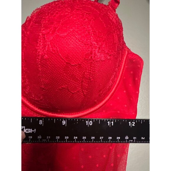 Secret Posessions Red Lingerie Babydoll 36/4C Women’s Lace Sheer Holiday Bride - Picture 8 of 8